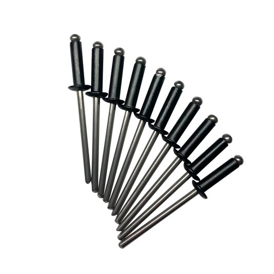Rebite Repuxo Preto 3,2 X 12 Aluminio 500 Unidade