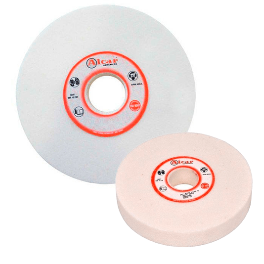 Rebolo Branco Aço Rápido 6 X 3/4 X 1.1/4 Grão 46 Alcar