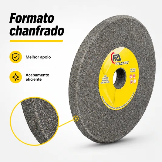 Rebolo Chanfrado 9 X 3/8 X 1.1/4 Grão 46 Pedra