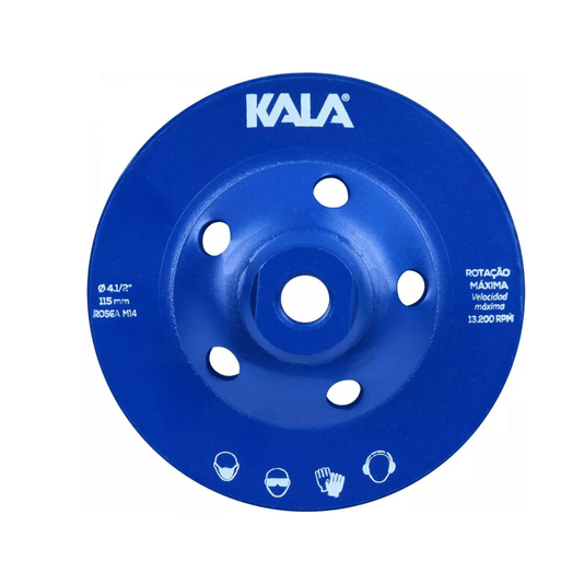 Rebolo Diamantado 115mm Turbo para Desbaste M14 Kala