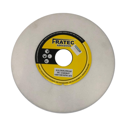 Rebolo Prato Branco 6 X 1/2 X 1.1/4 (152,4x12,7x31,8) Grão 80 - Fratec