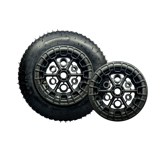 Roda Completa para Carrinho com Eixo 1 Polegada 3,25 X 8 Fb