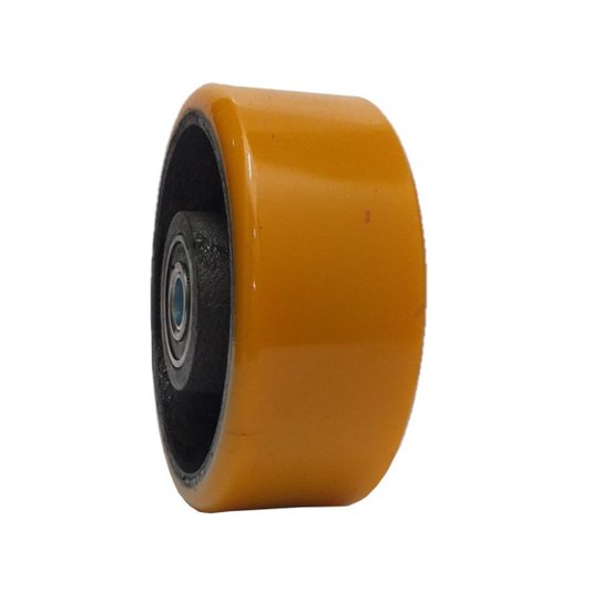 Roda Ferro Revestida em Pu C/ Rolamento Fs.52.pu - Ajax