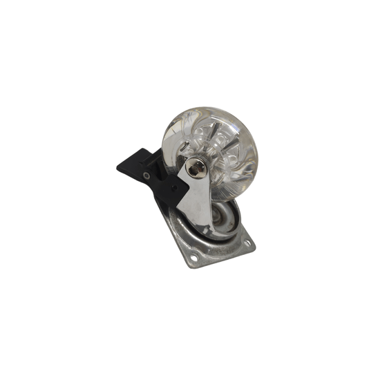 Rodinha Giratoria Silicone 50mm Trava Placa para Moveis Hdt