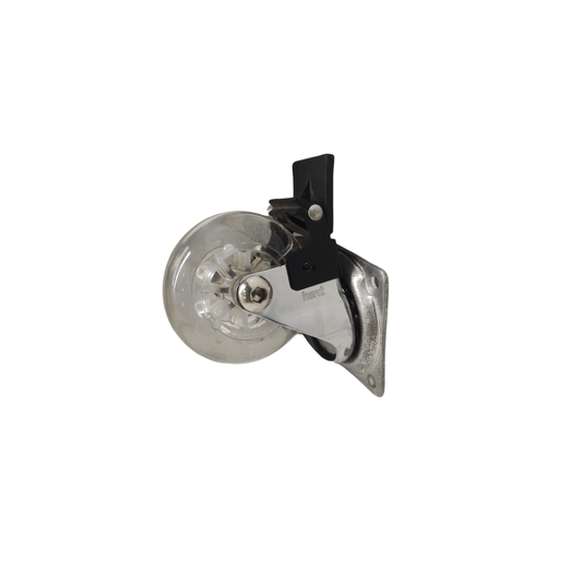 Rodinha Giratoria Silicone 50mm Trava Placa para Moveis Hdt