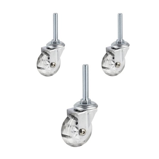 Rodizio Giratorio Silicone 50mm Roda para Moveis HDT 3 Und