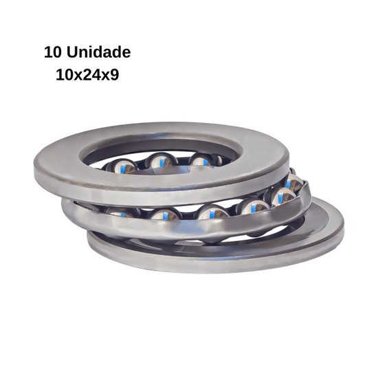 Rolamento 51100 Axial de Esferas 10x24x9 Encosto Dmr 10 Und