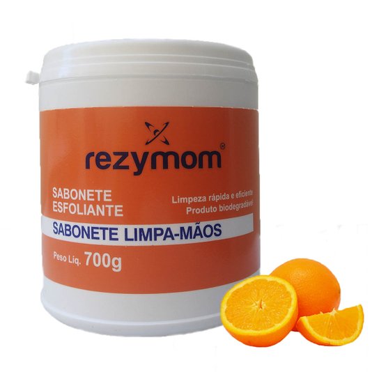 Sabonete Esfoliante Limpa Mãos Laranja 700g Rezymom