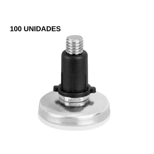 Sapata Niveladora para Móveis Base 21mm Rosca M6 100 Und