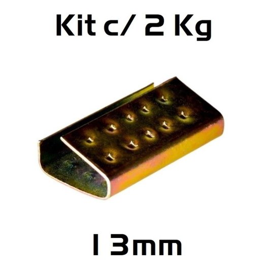 Selo Grampo de Metal P/ Cinta Fita De Arquear 13mm C/ 2kg