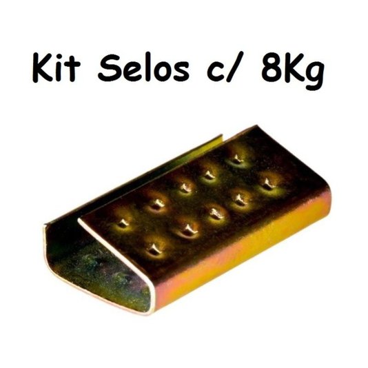 Selo Grampo de Metal P/ Cinta Fita De Arquear 13mm C/ 8kg