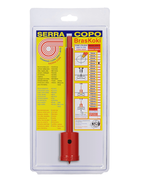 Serra Copo Diamantada 35mm Vermelha Braskoki
