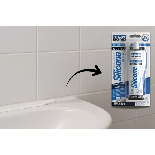 Silicone Branco Acético 50g Tekbond