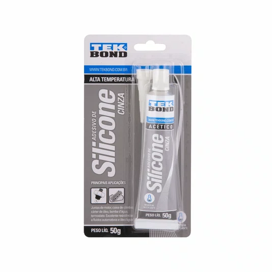 Silicone de Alta Temperatura Cinza 50g Tekbond