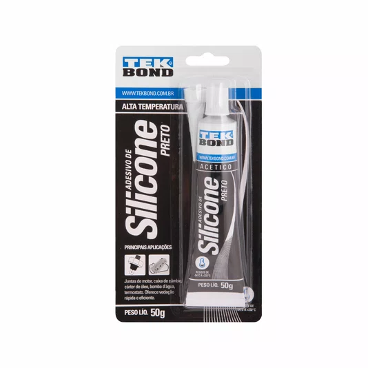 Silicone de Alta Temperatura Preto 50g Tekbond