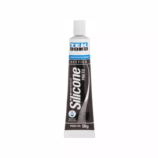 Silicone de Alta Temperatura Preto 50g Tekbond