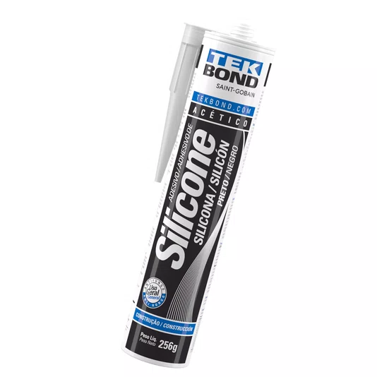 Silicone Preto Acético 256g Tekbond