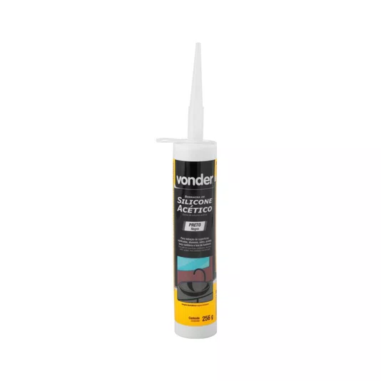 Silicone Preto Acetico 256g Vonder