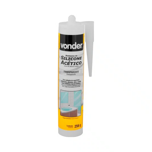 Silicone Transparente Acético Incolor 256g Vonder