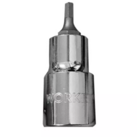 Soquete Bit Allen Curto 1/2 - 4mm Worker