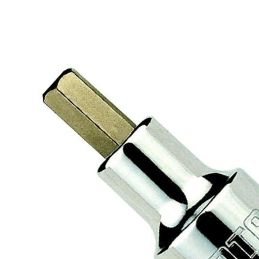 Soquete Bit Hexagonal Allen Curto 4 Mm Encaixe 1/2 Pol. Sata
