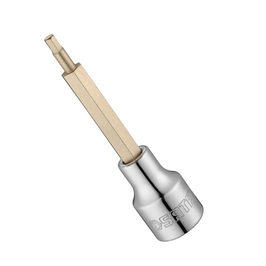 Soquete Bit Hexagonal Allen Longo de 6 Mm com Encaixe 1/2 Pol. - Sata