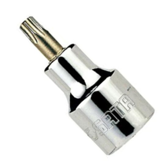 Soquete Bit Torx Hexalobular Curto T30 com Encaixe 1/2 Pol. Sata