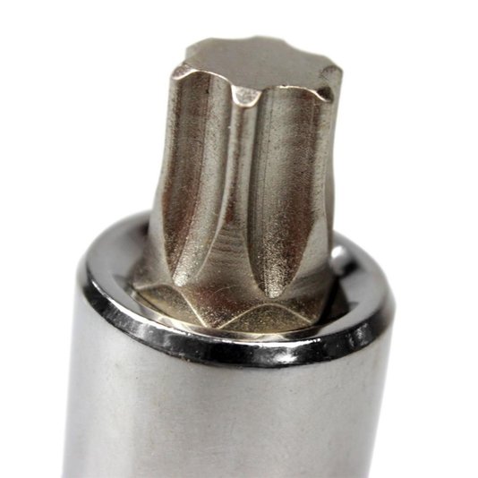 Soquete Bit Torx Hexalobular Curto T30 com Encaixe 1/2 Pol. Sata