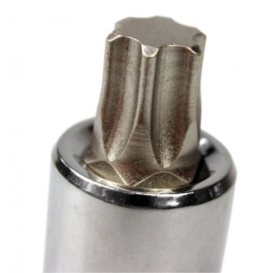 Soquete Bit Torx Hexalobular Curto T40 com Encaixe 1/2 Pol Sata