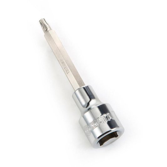 Soquete Bit Torx Hexalobular Longo T55 com Encaixe 1/2 Pol. - Sata