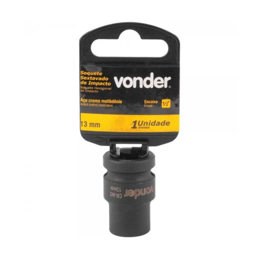 Soquete Sextavado de Impacto 13mm Encaixe 1/2 Vonder