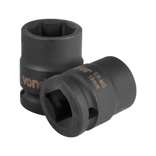 Soquete Sextavado de Impacto 19mm Encaixe 1/2 Vonder