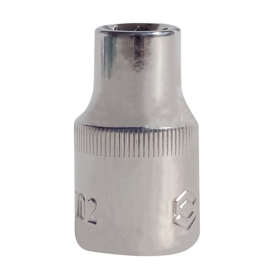 Soquete Torx E12 Hexalobular Curto com Encaixe 1/2 Pol. Sata