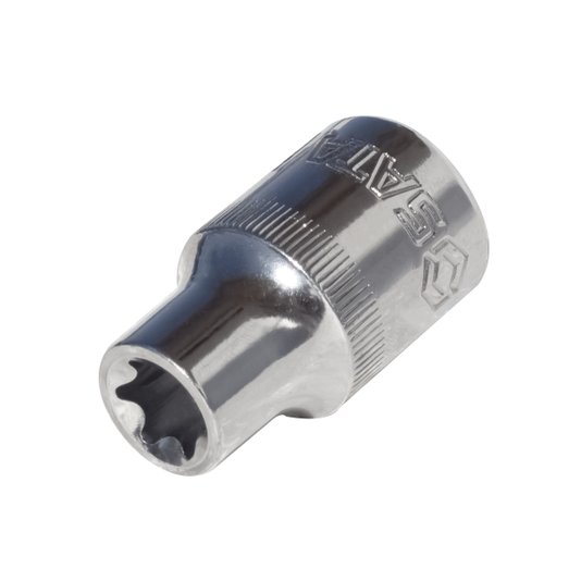 Soquete Torx E12 Hexalobular Curto com Encaixe 1/2 Pol. Sata