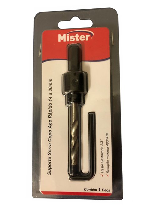 Suporte Fixação Serra Copo 14mm Á 30mm 1/4 Polegadas - Mister