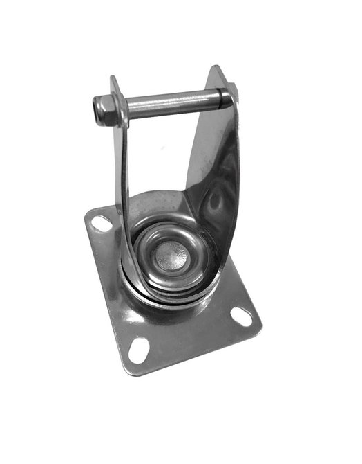 Suporte Fixo e  Giratório Inox Para Rodízio 4 Pol 10 Unidade
