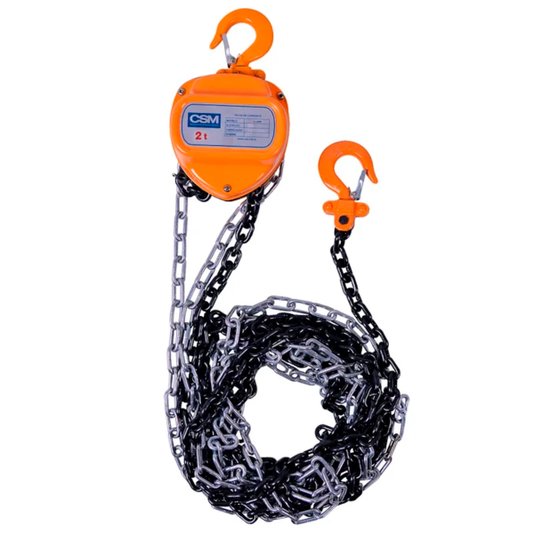 Talha Manual 2 Toneladas Elevação 5 Metros Corrente Csm