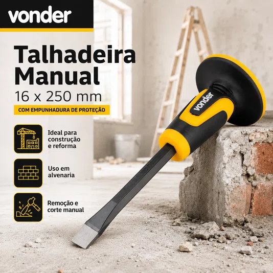 Talhadeira Manual 16 X 250mm com Empunhadura Proteção Vonder