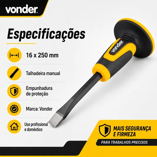 Talhadeira Manual 16 X 250mm com Empunhadura Proteção Vonder
