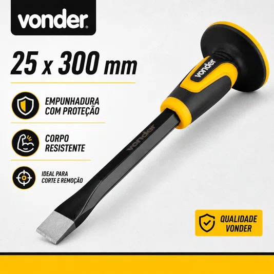 Talhadeira Manual 25 X 300mm com Empunhadura Proteção Vonder