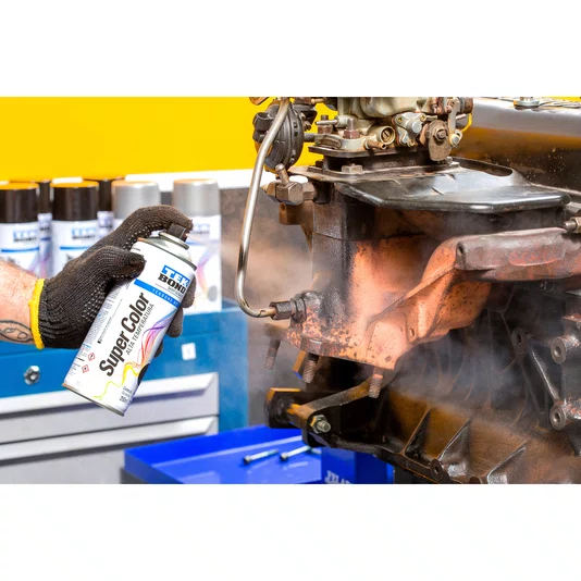 Tinta Spray Alumínio Alta Temperatura 350ml 250g Tekbond