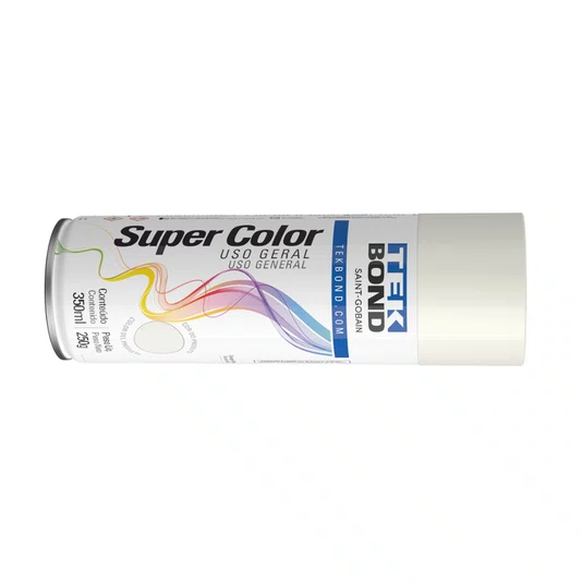 Tinta Spray Branco Brilhante Uso Geral 350ml 250g - Tekbond