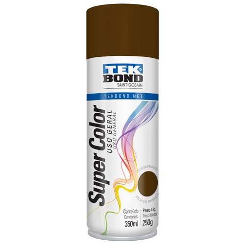 Tinta Spray Marrom Uso Geral 350ml 250g - Tekbond