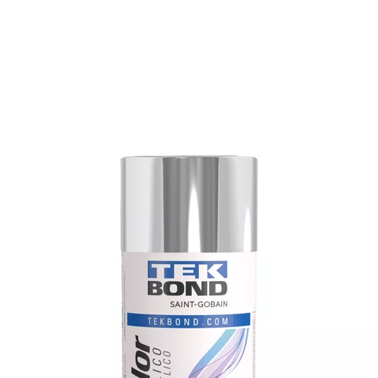 Tinta Spray Uso Geral Cromado 350ml 250g Tekbond