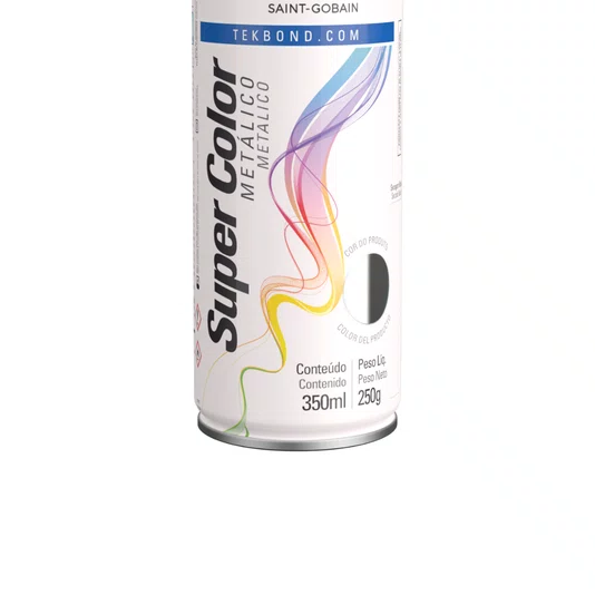 Tinta Spray Uso Geral Cromado 350ml 250g Tekbond