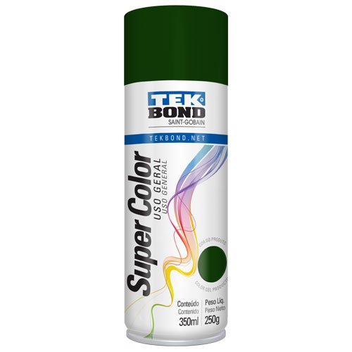 Tinta Spray Verde Escuro Uso Geral 350ml 250g - Tekbond