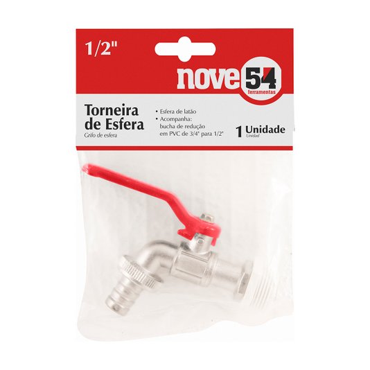 Torneira de Jardim de Metal 1/2 com Alavanca Esfera Nove54