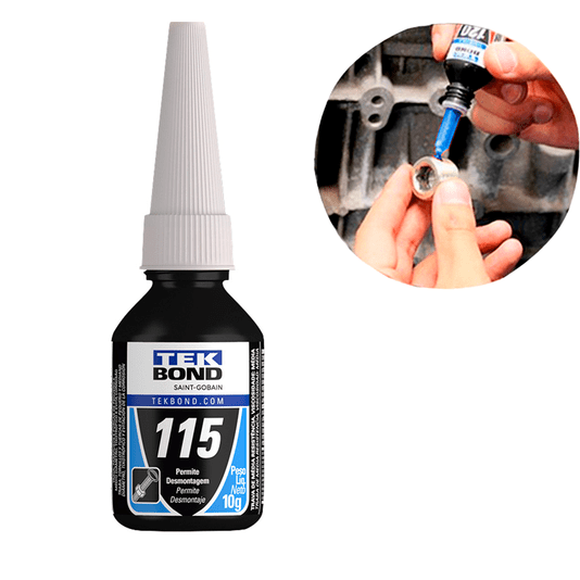Trava Parafusos 115 Azul de Média Resistência 10g Tekbond