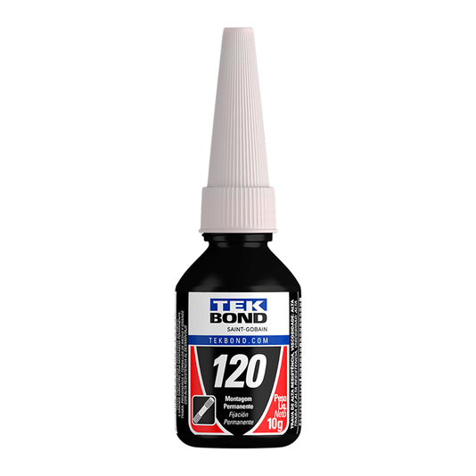 Trava Parafusos 120 Vermelho de Alta Resistência 10g Tekbond