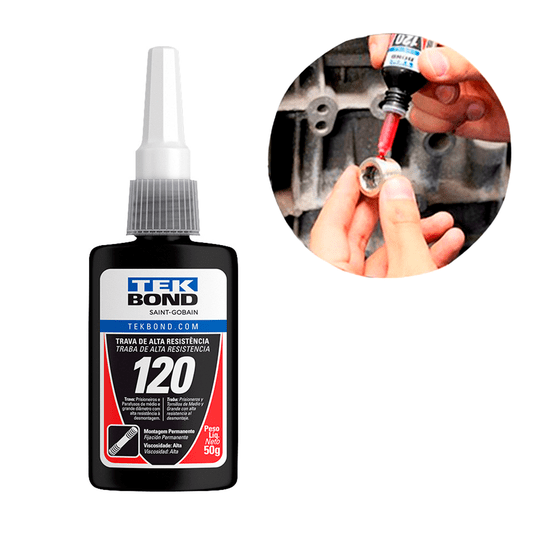 Trava Rosca Parafusos 120 de Alta Resistência 50g Tekbond